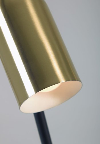 KAVE HOME Clemence gulvlampe - guld og sort metal