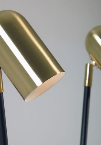 KAVE HOME Clemence gulvlampe - guld og sort metal