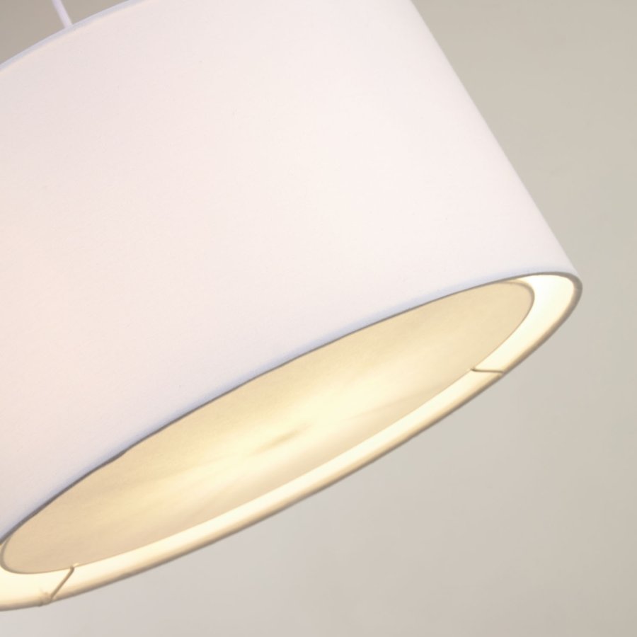 KAVE HOME Santana loftlampe, m. diffuse - hvid stof og PVC (40)