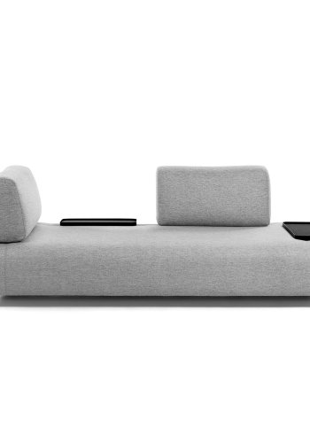 KAVE HOME Compo bakke, stor - sort MDF og stl