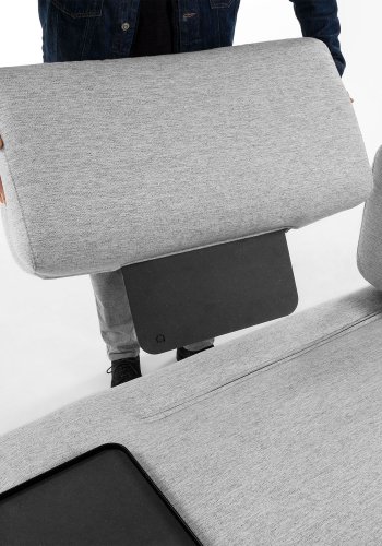 KAVE HOME Compo bakke, stor - sort MDF og stl