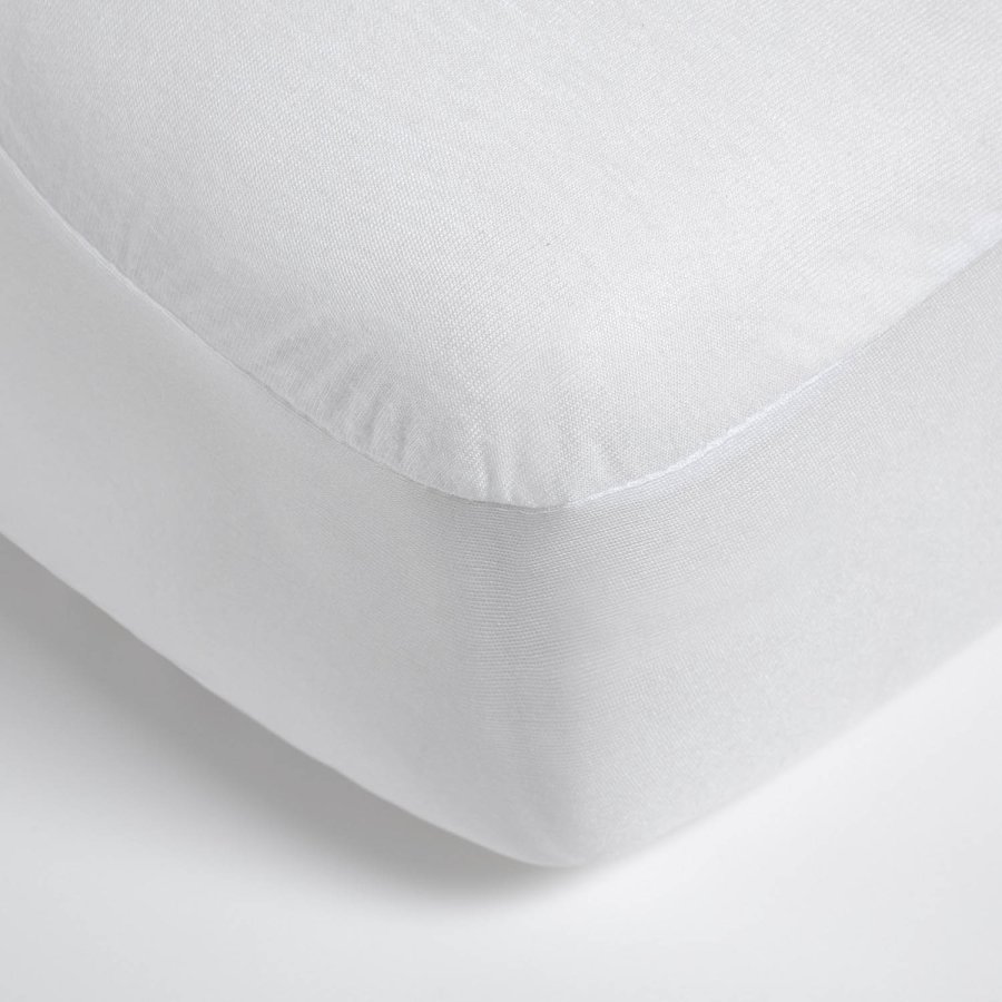 KAVE HOME Jasleen madrasbeskytter - hvid bomuld (170x140)