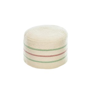 KAVE HOME Daiana puf, rund - beige og multifarvet bomuld (40)
