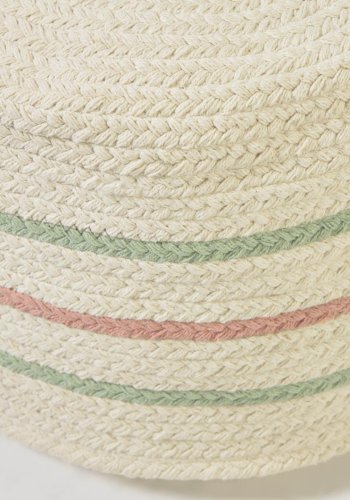 KAVE HOME Daiana puf, rund - beige og multifarvet bomuld (40)