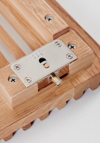 KAVE HOME Beyla reol, m. 3 lger- natur egefinér og egetr(H:170cm x42,5cm x 84,5cm)