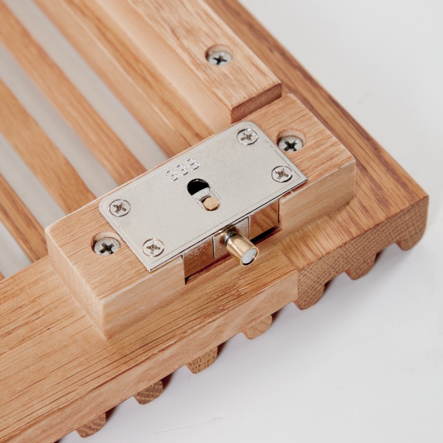 KAVE HOME Beyla reol, m. 3 lger- natur egefinér og egetr(H:170cm x42,5cm x 84,5cm)