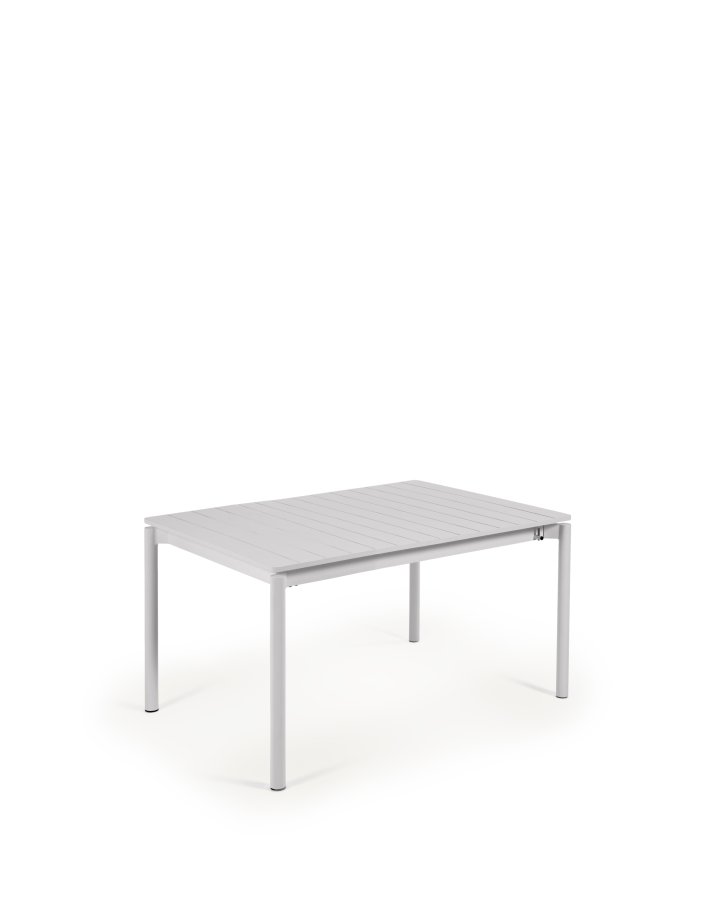 KAVE HOME Zaltana udtrkkeligt udendrsbord lavet af aluminium i en lysegr finish, 140 (200) x 90