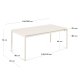 KAVE HOME Zaltana udtrkkeligt udendrsbord lavet af aluminium i en lysegr finish, 140 (200) x 90