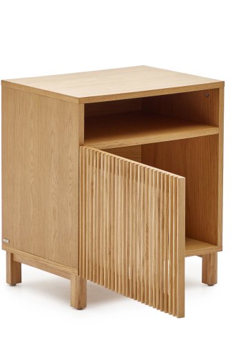 KAVE HOME Beyla sidebord, m. 1 lge og rum - natur egefinér og egetr (53x62)