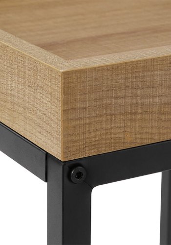 VASAGLE indskudsborde, rektangulr - honningbrun spnplade og metal (st med 2)