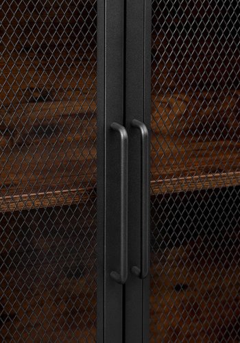 VASAGLE skab, m. 4 lger og 1 hylde - rustik brun spnplade og matsort stl