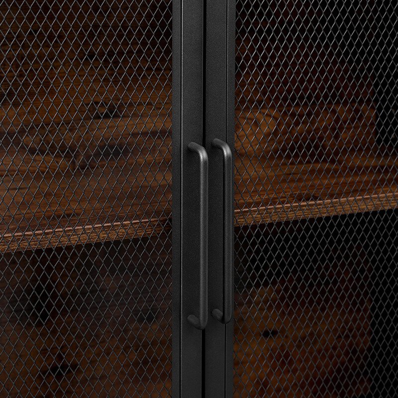 VASAGLE skab, m. 4 lger og 1 hylde - rustik brun spnplade og matsort stl