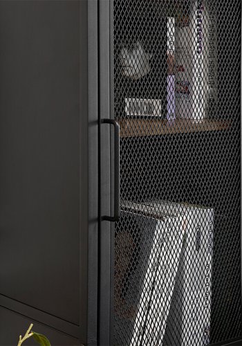 VASAGLE hjt skab, m. 3 lger og 2 hylder - rustik brun spnplade og matsort stl