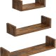SONGMICS vghylde, rektangulr - brun spnplade (st med 3)