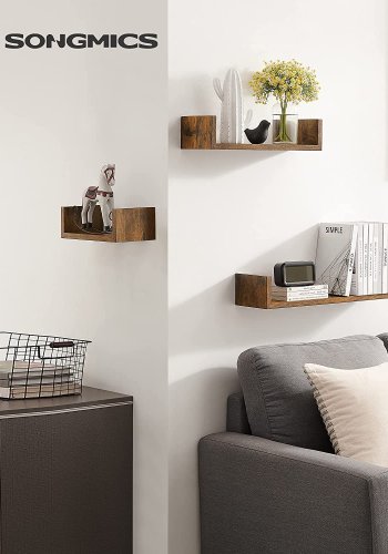 SONGMICS vghylde, rektangulr - brun spnplade (st med 3)