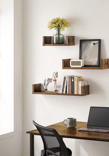 SONGMICS vghylde, rektangulr - brun spnplade (st med 3)