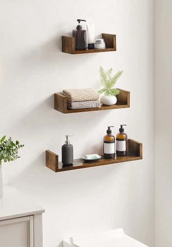 SONGMICS vghylde, rektangulr - brun spnplade (st med 3)