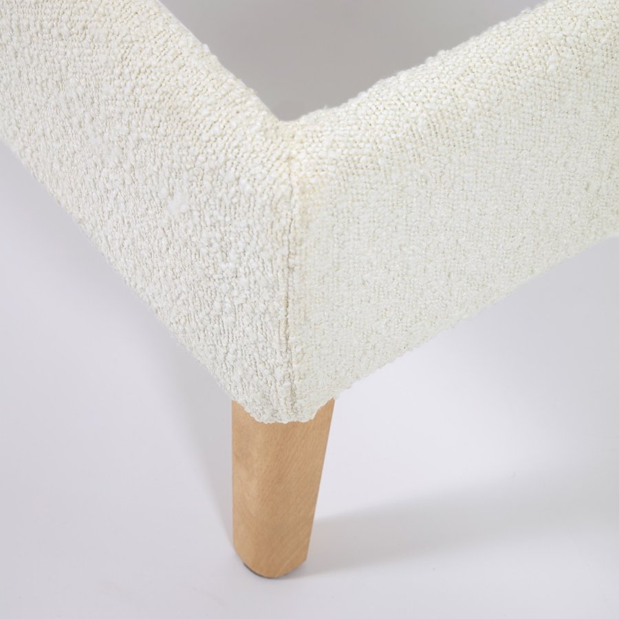 KAVE HOME Lydia betrk til sengeramme - hvid fleecestof (160x200)