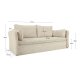 KAVE HOME Tanit sovesofa - beige stof og natur bgetr
