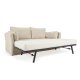 KAVE HOME Tanit sovesofa - beige stof og natur bgetr