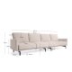 KAVE HOME Galene 4 pers. sofa - beige genbrugsfibre og jern