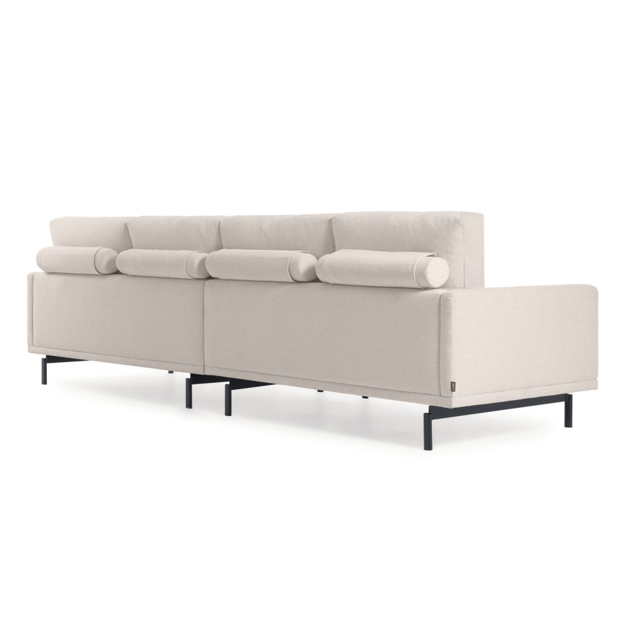 KAVE HOME Galene 4 pers. sofa - beige genbrugsfibre og jern