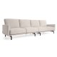 KAVE HOME Galene 4 pers. sofa - beige genbrugsfibre og jern