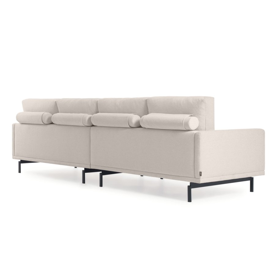 KAVE HOME Galene 4 pers. sofa - beige genbrugsfibre og jern