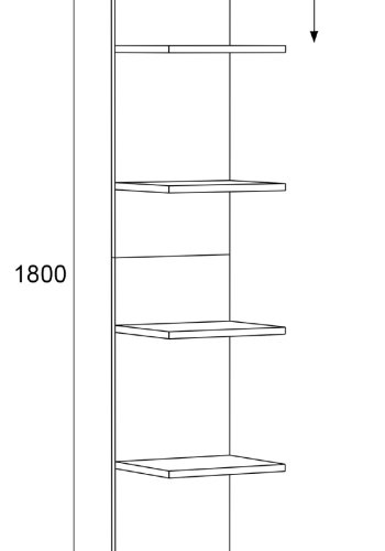 VCM NORDIC Lazas vghylde, m. 5 rum - hvid tr