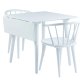 ROWICO Lotta spisebord - hvid m. klap, kvadratisk (80x80+25) 