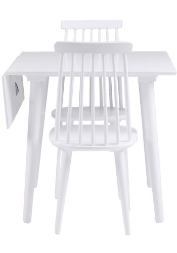 ROWICO Lotta spisebord - hvid m. klap, kvadratisk (80x80+25) 