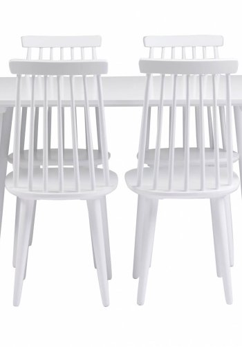 ROWICO Lotta spisebord - hvid m. klap (80x120+40) 