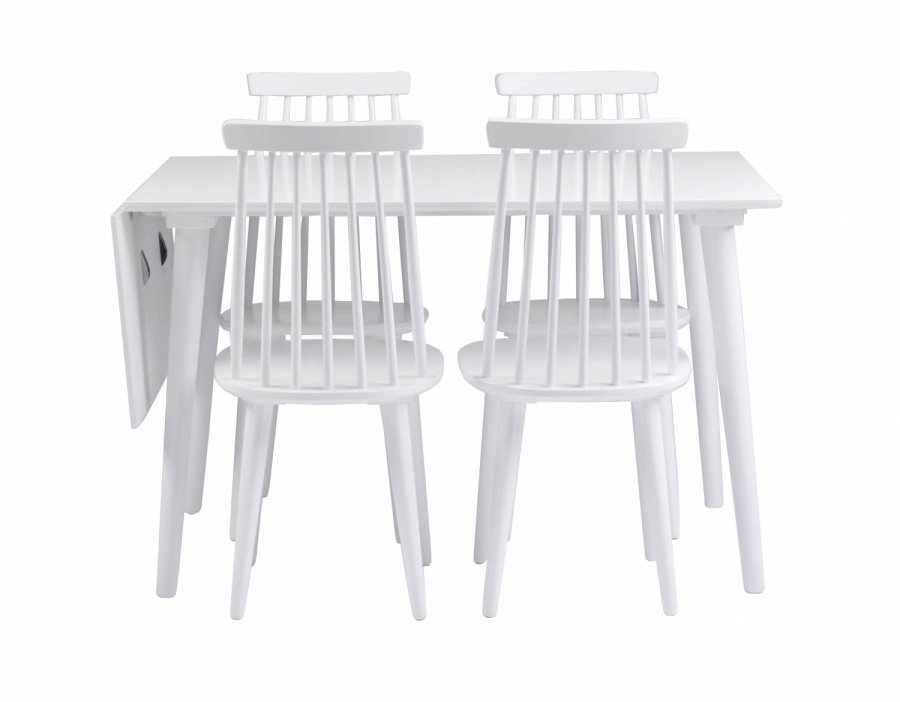 ROWICO Lotta spisebord - hvid m. klap (80x120+40) 