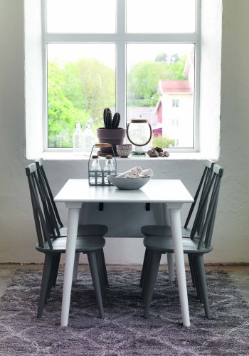 ROWICO Lotta spisebord - hvid m. klap (80x120+40) 