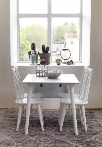 ROWICO Lotta spisebord - hvid m. klap (80x120+40) 