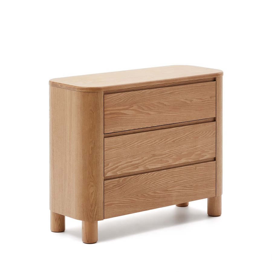 KAVE HOME Salaya kommode lavet af ask krydsfiner 120 x 80 cm