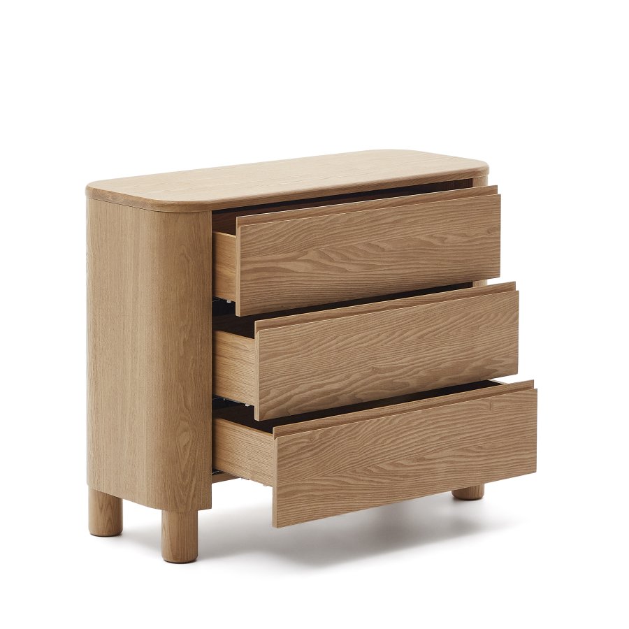 KAVE HOME Salaya kommode lavet af ask krydsfiner 120 x 80 cm