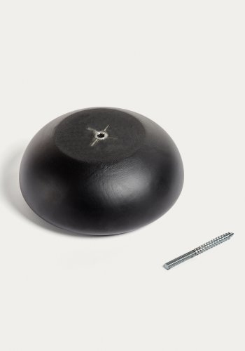 KAVE HOME Nadue st med 3 vgkroge af massivt bgetr med sort finish