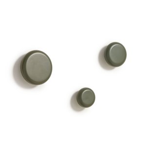 KAVE HOME Nadue st med 3 vgkroge i massiv bgetr med grn finish