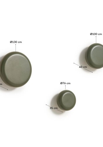 KAVE HOME Nadue st med 3 vgkroge i massiv bgetr med grn finish