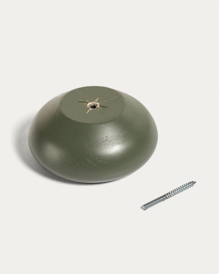 KAVE HOME Nadue st med 3 vgkroge i massiv bgetr med grn finish