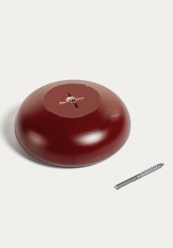 KAVE HOME Nadue st med 3 vgkroge i massiv bgetr med rdbrun finish