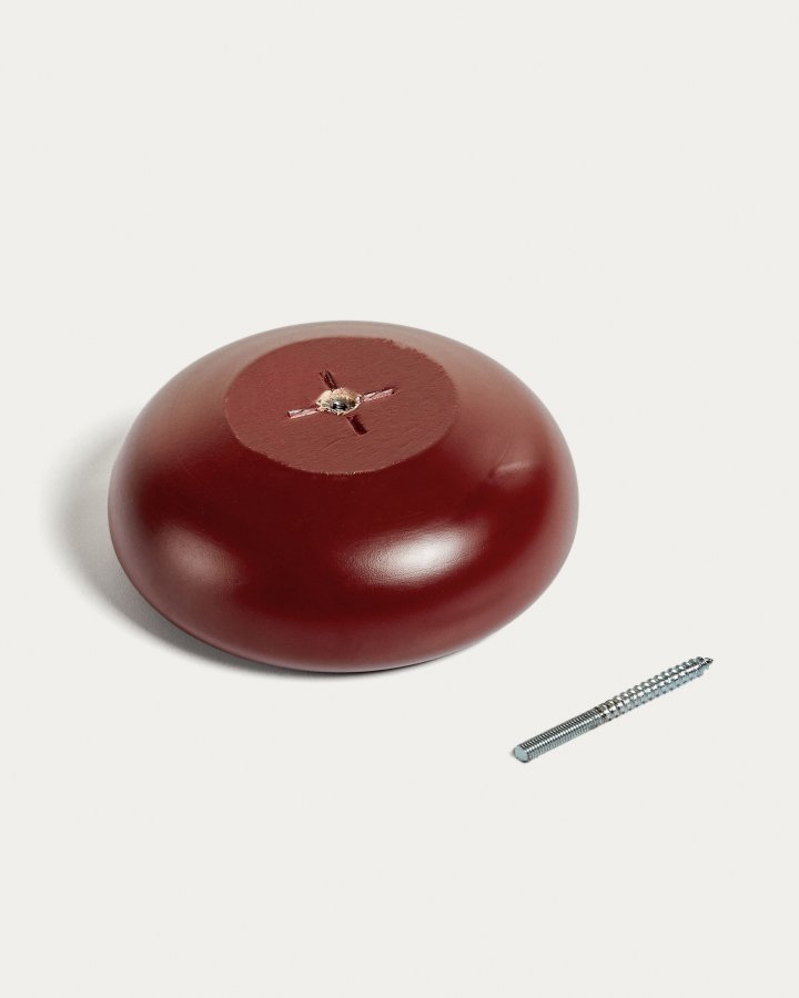 KAVE HOME Nadue st med 3 vgkroge i massiv bgetr med rdbrun finish