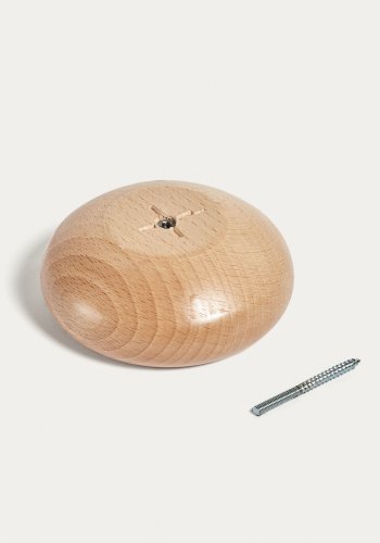 KAVE HOME Nadue st med 3 vgkroge i massiv bgetr med naturlig finish