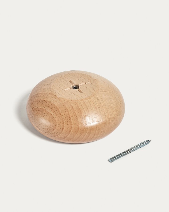 KAVE HOME Nadue st med 3 vgkroge i massiv bgetr med naturlig finish