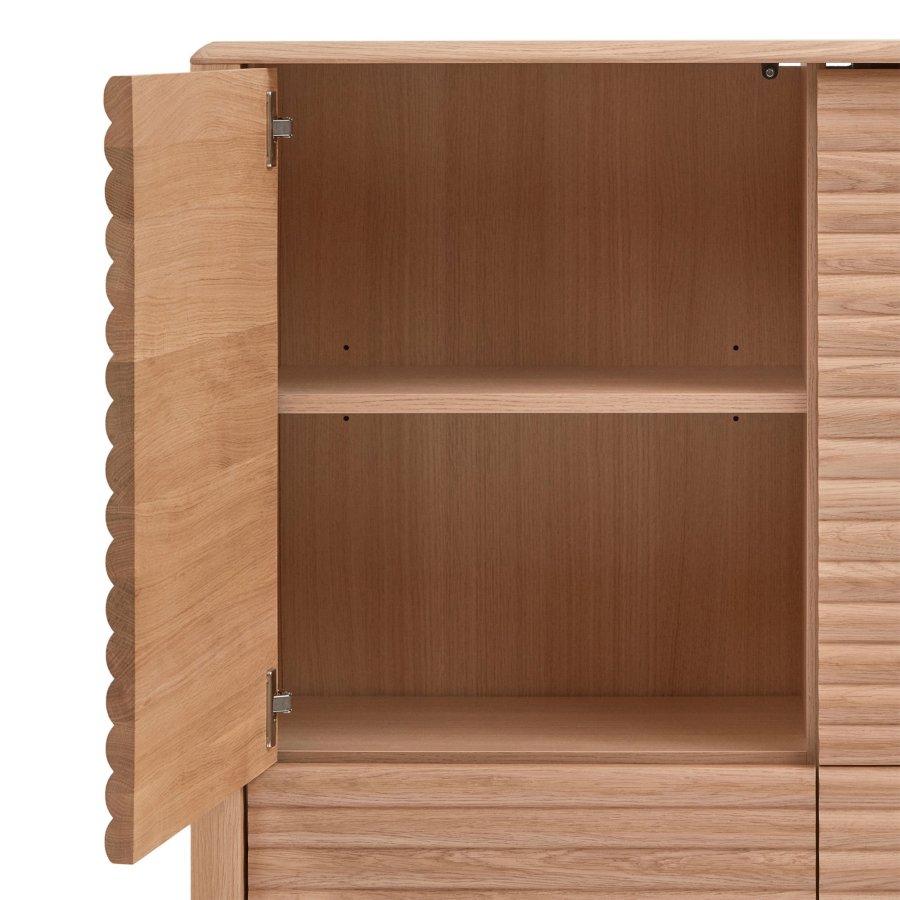 KAVE HOME Lenon skab, m. 4 lger - natur egefinér og egetr
