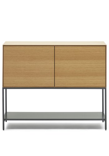 KAVE HOME Vedrana sknk, m. 2 lger og 3 hylder - natur egefiner og sort stl