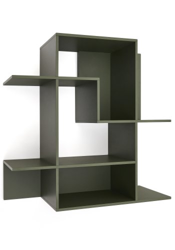 KAVE HOME Ina modulopbygget reol i grnlakeret MDF 80 x 80cm FSC 100%