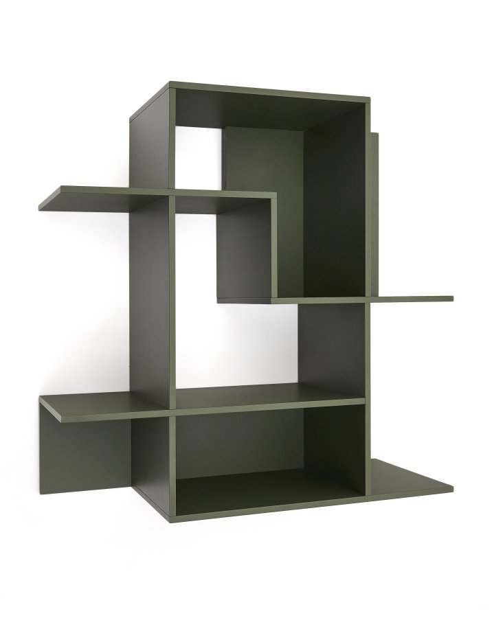 KAVE HOME Ina modulopbygget reol i grnlakeret MDF 80 x 80cm FSC 100%