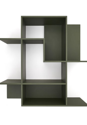 KAVE HOME Ina modulopbygget reol i grnlakeret MDF 80 x 80cm FSC 100%